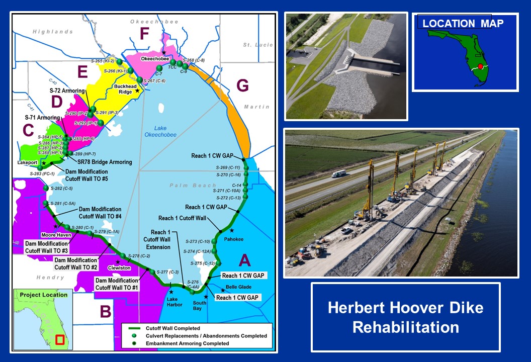Map of Herbert Hoover Dike project area